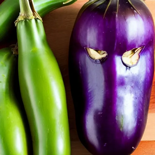 Image similar to eggplant with the face of elon mask,