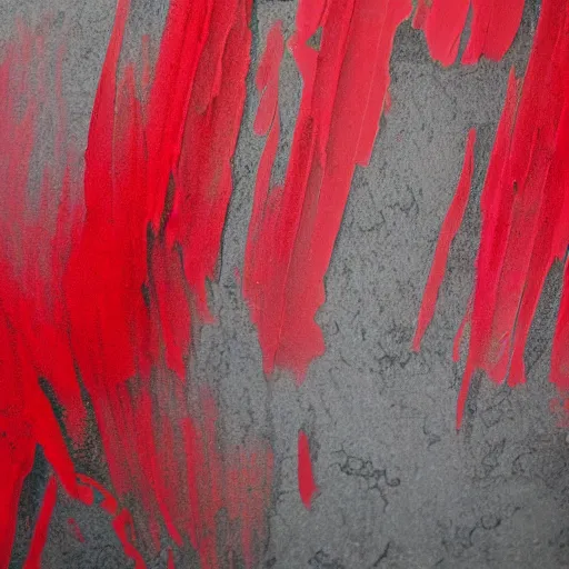 Prompt: red calligraghy inspired by fire on a black wall, 5 0 mm