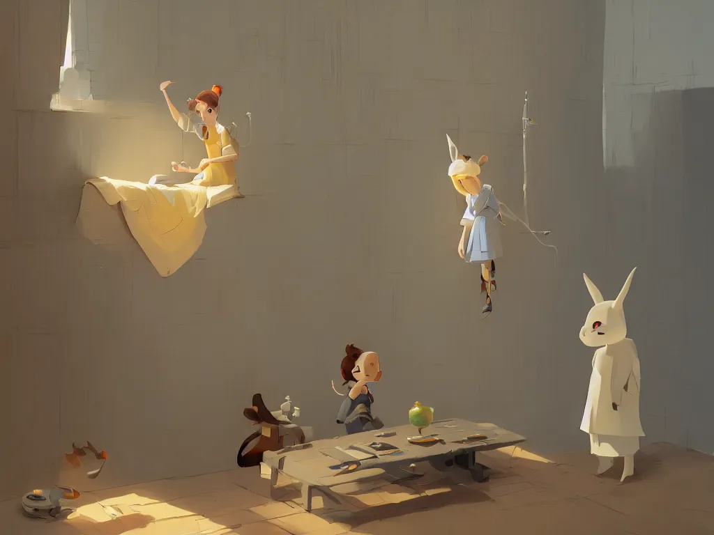 Image similar to the annunciation by goro fujita, trending on artstation, 8k, highly detailed