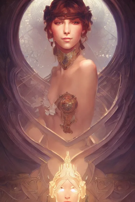 Prompt: as a fantasy magic man portrait, sci - fi, amber eyes, face, fantasy, intricate, elegant, highly detailed, digital painting, artstation, concept art, smooth, sharp focus, illustration, art by artgerm and greg rutkowski and alphonse mucha.