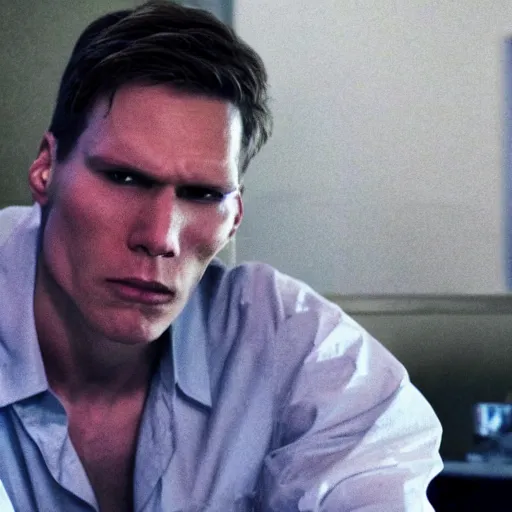 Image similar to Live Action Still of Jerma in Breaking Bad, real life, hyperrealistic, ultra realistic, realistic, highly detailed, epic, HD quality, 8k resolution, body and headshot, film still