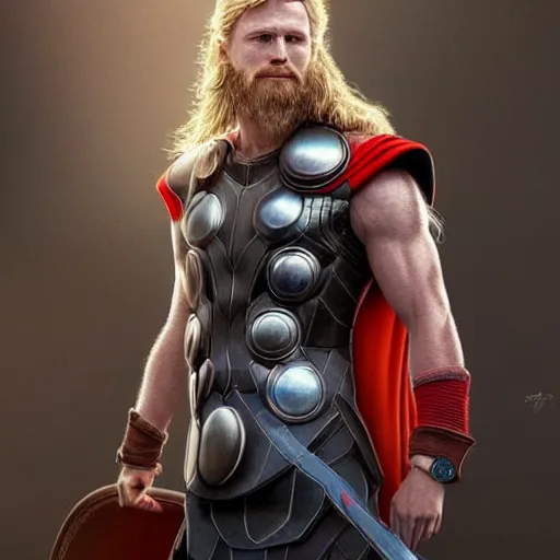 Image similar to stunning award winning hyperrealistic hdr 8 k highly detailed digital painting, trending on artstation of beaker as thor