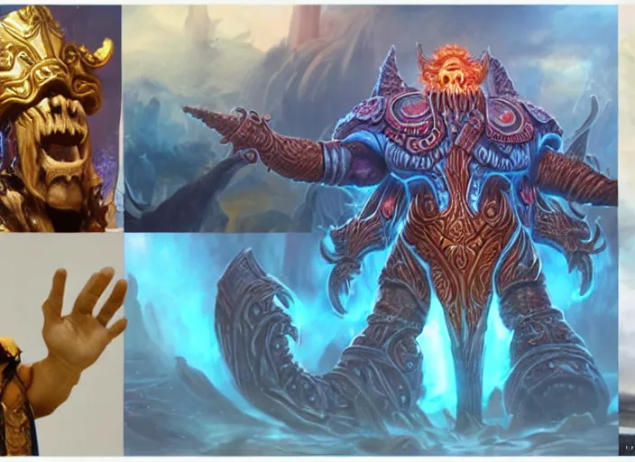 Image similar to donald trump as old god n'zoth in world of warcraft