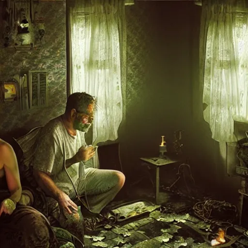 Image similar to a photo of cosmic horror, by gregory crewdson, highly detailed, vivid color,