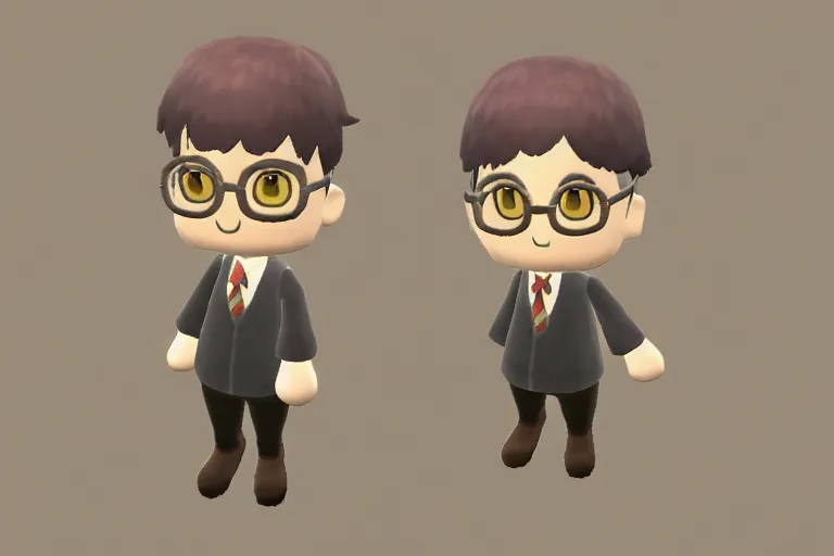 Image similar to harry potter as a animal crossing character, 3 d render, hd, 8 k