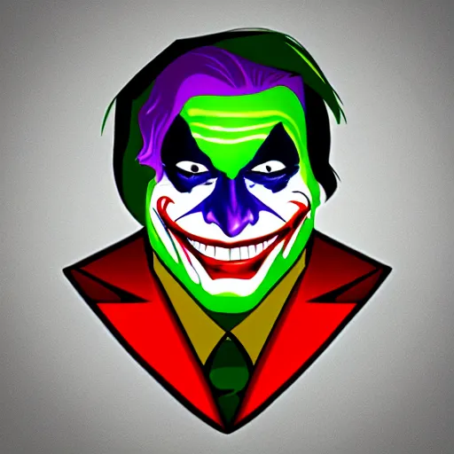 Image similar to colorful logo of the Joker