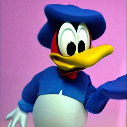 Prompt: donald duck at the ritz, real life, photorealistic, 3 d