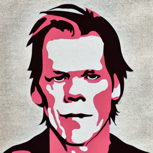 Image similar to kevin bacon made of bacon