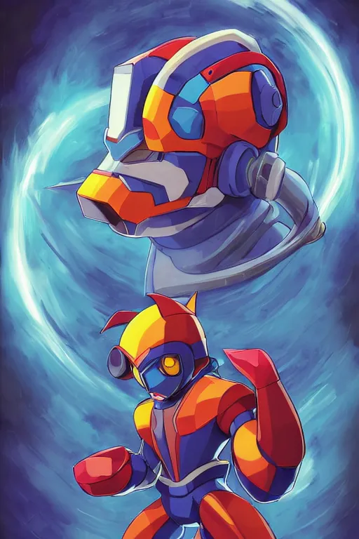 Image similar to robot ninja mask helmet megaman x zero rockman 2 0 2 2 switch game boss legacy collection fanart artsation, art gta 5 comics, behance hd by jesper ejsing, by rhads, makoto shinkai and lois van baarle, ilya kuvshinov, rossdraws global illumination ray tracing