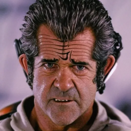 Image similar to alien version of mel gibson