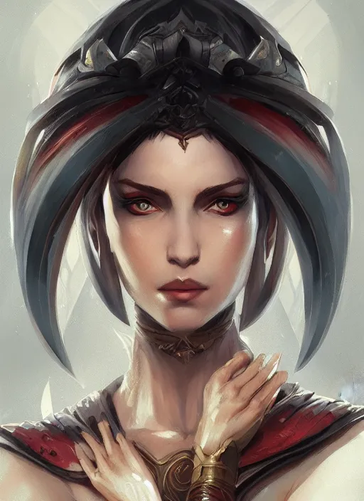 Prompt: percian empress, art by artgerm and greg rutkowski and magali villeneuve, d & d, fantasy, highly detailed, portrait, digital painting, trending on artstation, concept art, sharp focus, illustration