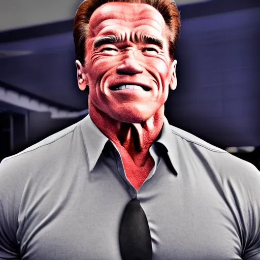 Image similar to arnold schwarzenegger working at the airport, 4 k, hyper realistic, dslr, high resolution, landscape, beautiful