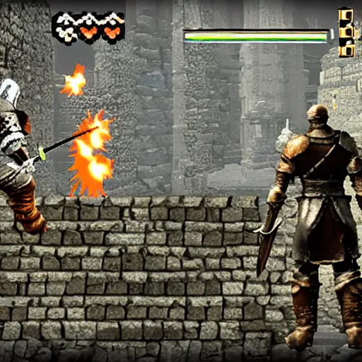 Image similar to Dark Souls in ps1 style