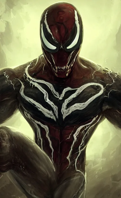 Image similar to venom as ironman, dynamic lighting, photorealistic fantasy concept art, trending on art station, stunning visuals, terrifying, creative, cinematic