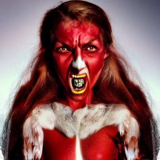 Image similar to a devil, close - up portrait photo by david lachapelle, masterpiece, trending on flickr