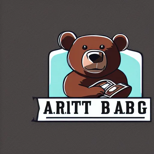 Prompt: logo, gambling bear, artststion, company logo, designer art, concept art