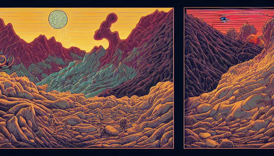 Image similar to the two complementary forces that make up all aspects and phenomena of life, by dan Mumford