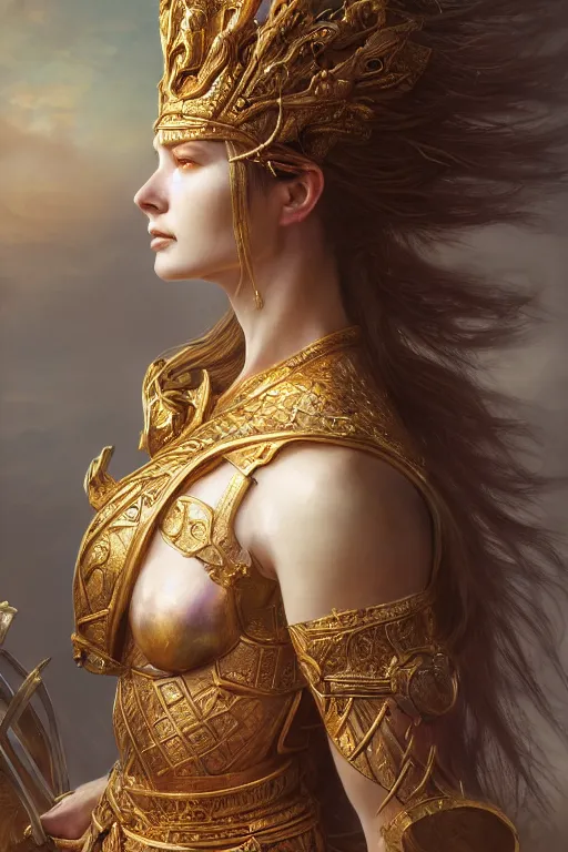 Image similar to a masterpiece ultrarealistic ultradetailed portrait of a very beautiful warrior queen, baroque renaissance. medium shot, intricate, elegant, by stanley artgerm lau, wlop, rossdraws, james jean, andrei riabovitchev, marc simonetti, light by julie bell, porcelain skin. global illumination. vfx