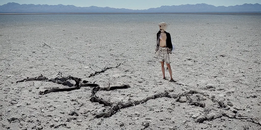 Prompt: “i will retire to the salton sea at the age of 23 for im starting to learn i may never be free”