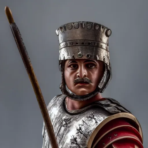 Prompt: photograph of a Roman centurion M9, depth of field