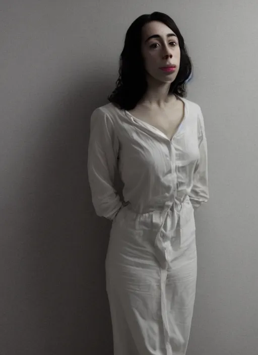 Image similar to full length photo of Oona Chaplin in the style of Jiro Taniguchi, full body, not realistic, sharp focus, 8k high definition, insanely detailed, intricate, elegant