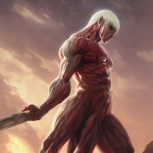 founding titan from attack on titan ( shingeki no, Stable Diffusion