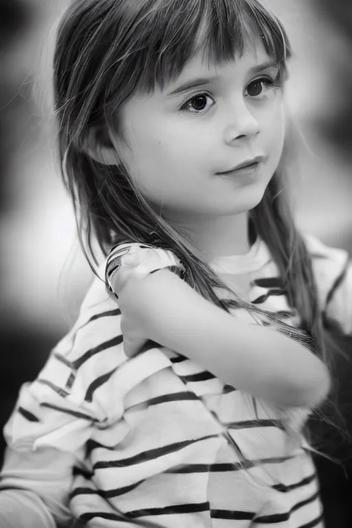 Image similar to beautiful little girl, 3 5 mm, dof, bokeh, dramatic lightind, 1 x, 5 0 0 px, centered