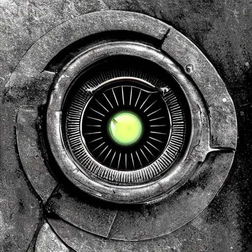 Prompt: eye of mechanical god