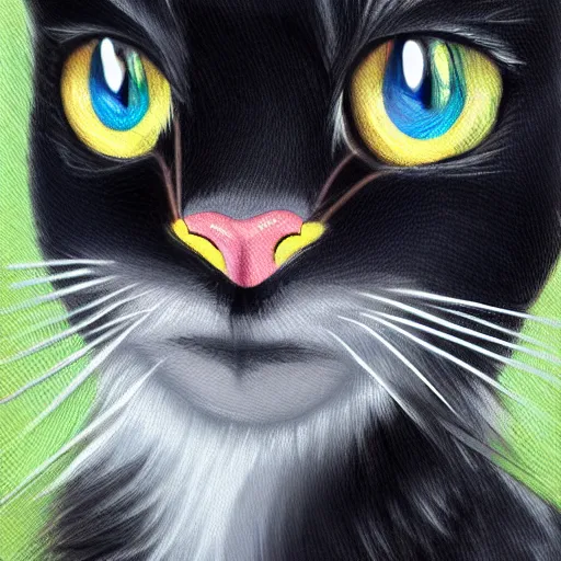 Image similar to black cat furry art