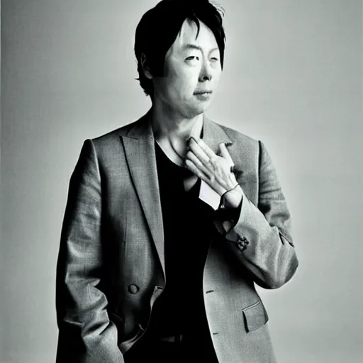 Image similar to award-winning picture of Sho Sakurai taken by Annie Leibovitz