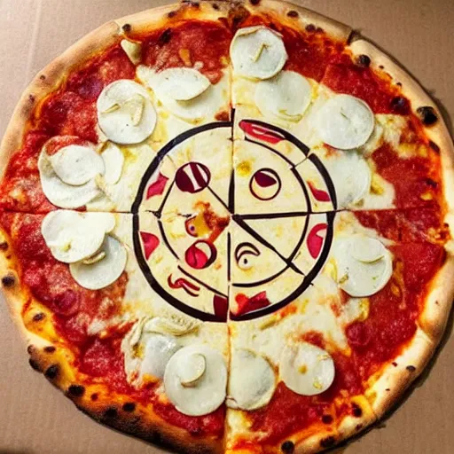 Image similar to A pizza zodiac sign