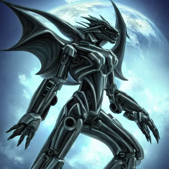 Image similar to giant stunning goddess shot, galactic sized beautiful hot anthropomorphic robot mecha female dragon, floating alone in space, larger than the planet, holding the earth, the earth a mere marble in her hand, detailed sleek silver armor, sharp claws, epic proportions, epic scale, highly detailed digital art, sci fi, furry art, macro art, dragon art, goddess art, warframe fanart, destiny fanart, anthro, furry, giantess, macro, furaffinity, deviantart, 8k 3D realism