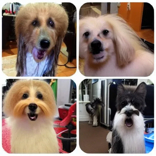 Image similar to bad dog grooming,