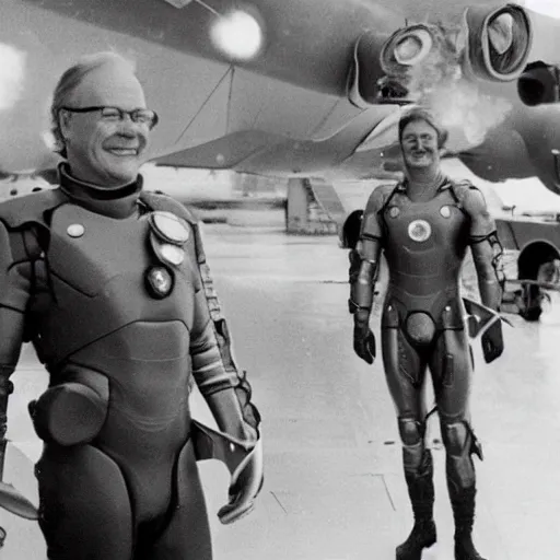 Prompt: Carl XVI Gustaf as ironman, battle at sea, stockholm, airplanes, war