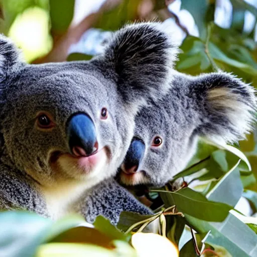Prompt: photo of koala wearing a top hat,