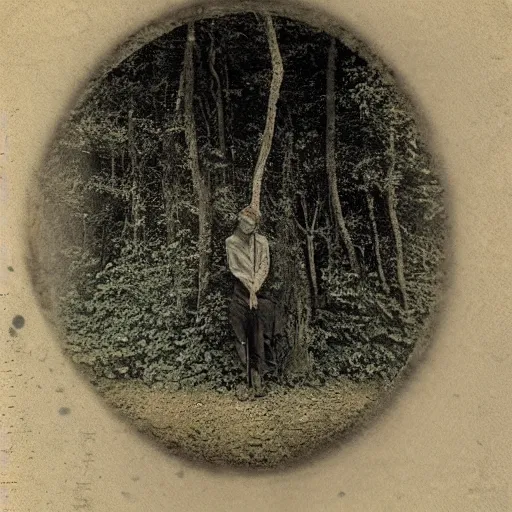 Prompt: “ man as a tree in haunted forest, detailed, tintype ” n - 6