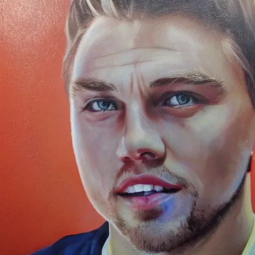 Image similar to el rubius painted by Leonardo DiCaprio