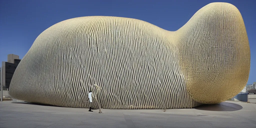 Image similar to knitting gold zaha hadid architecture