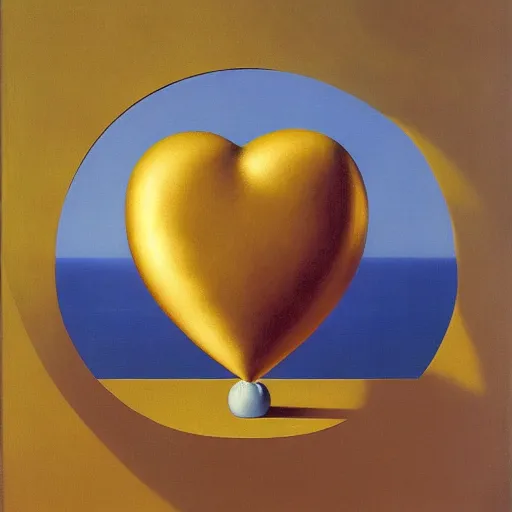 Image similar to the golden heart by René Magritte