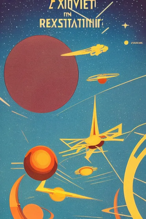 Image similar to 7 0 s travel poster for an extraterrestrial system destination, daniel marriam