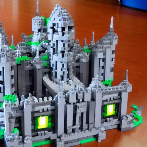 Image similar to castle greyskull made out of legos