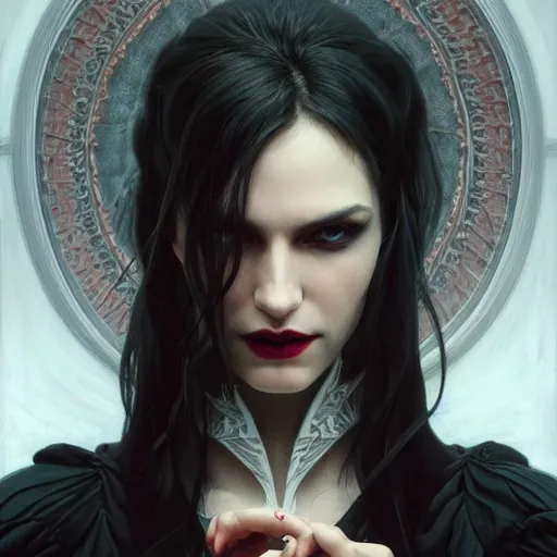 Image similar to perfectly - centered - portrait - photograph of evil vampire, super highly detailed, professional digital painting, artstation, concept art, smooth, sharp focus, no blur, no dof, extreme illustration, unreal engine 5, 8 k, art by artgerm and greg rutkowski and alphonse mucha loish and wlop