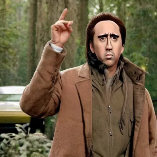 Image similar to nic cage in bambi, disney,