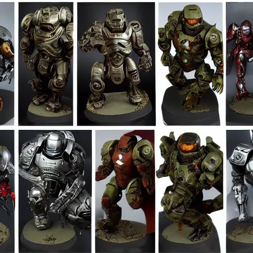 Image similar to doom guy, master chief, warmachine, iron man, armor, eldritch, bfg, demons, elden ring, dark souls, abyss