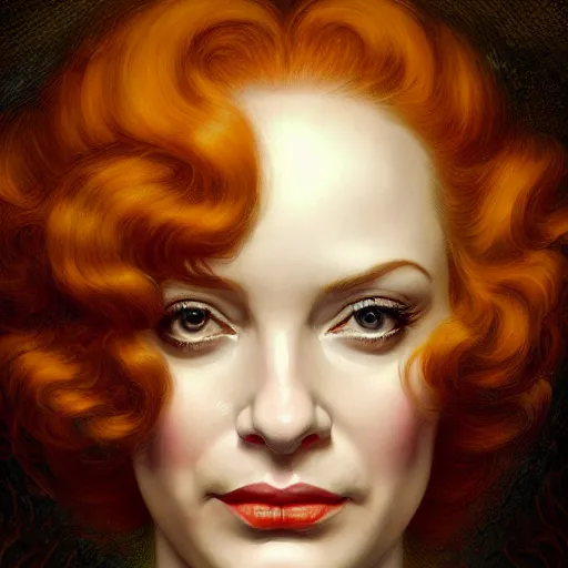 Prompt: christina hendricks in mad men, baroque painting, intricate, elegant, highly detailed, centered, digital painting, artstation, concept art, smooth, sharp focus, illustration, artgerm, tomasz alen kopera, peter mohrbacher, donato giancola, joseph christian leyendecker, wlop, boris vallejo