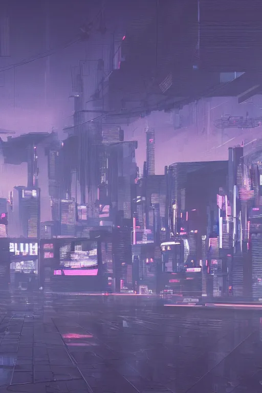 Image similar to the sky above the port was the colour of television tuned to a dead channel, cyberpunk