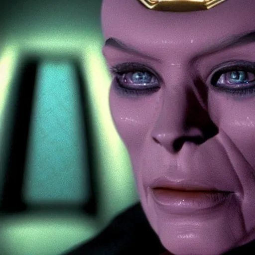 Prompt: astonishing portrait of a humanoid alien in star trek voyager, film still