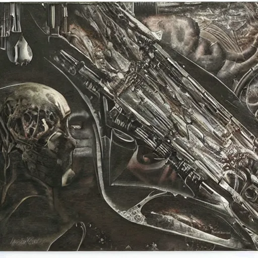 Image similar to Elon Musk by H. R. Giger, highly detailed