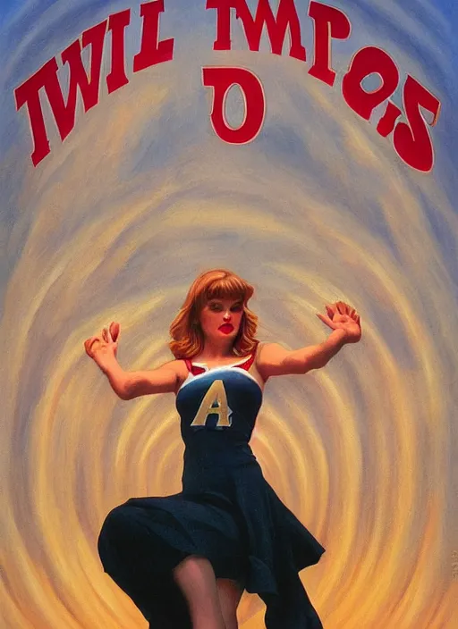 Prompt: twin peaks poster art, portrait of talyor swift cheerleader, by michael whelan, rossetti bouguereau, artgerm, retro, nostalgic, old fashioned, 1 9 8 0 s teen horror novel cover