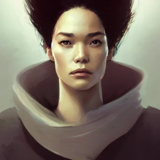 Image similar to portrait of a woman by greg rutkowski, naomi nagata from the expanse book series, very tall and slender, highly detailed portrait, scifi, digital painting, artstation, concept art, smooth, sharp foccus ilustration, artstation hq